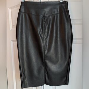 Express Black Faux Leather Pencil Skirt Size 0